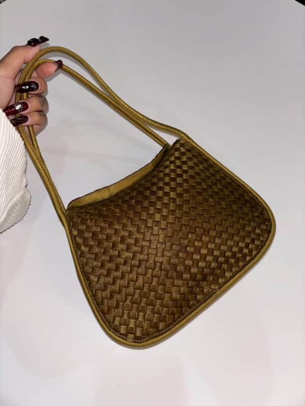 Bottega Vintage Gold Silk Bag