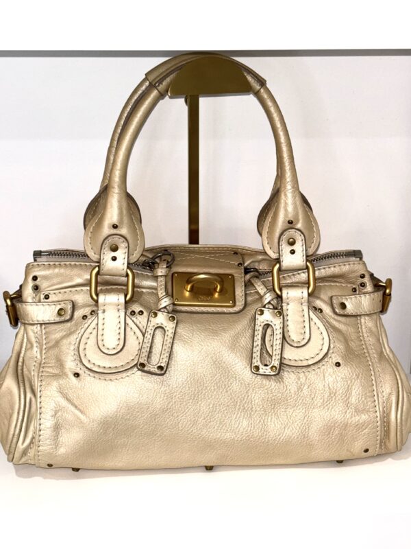 Chloe Beige Leather Medium Paddington Satchel