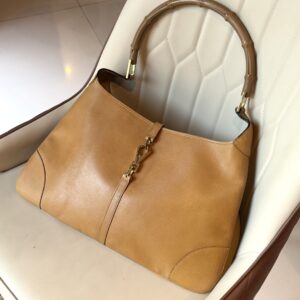 Gucci Light Brown Leather Jackie O Shoulder Bag