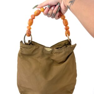 Dior Vintage Pearl Malice Green Nylon